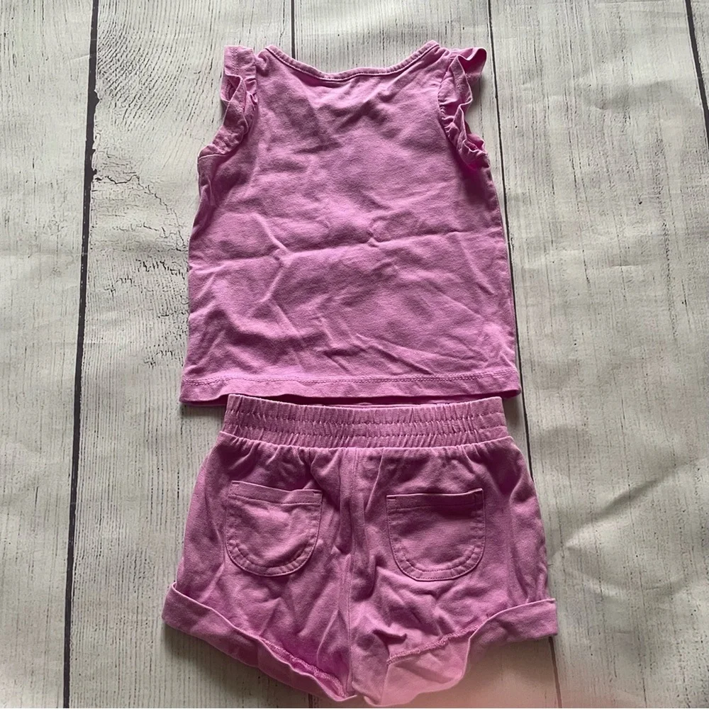 Gymboree Purple Fish Top & Shorts Set size 6-12 months